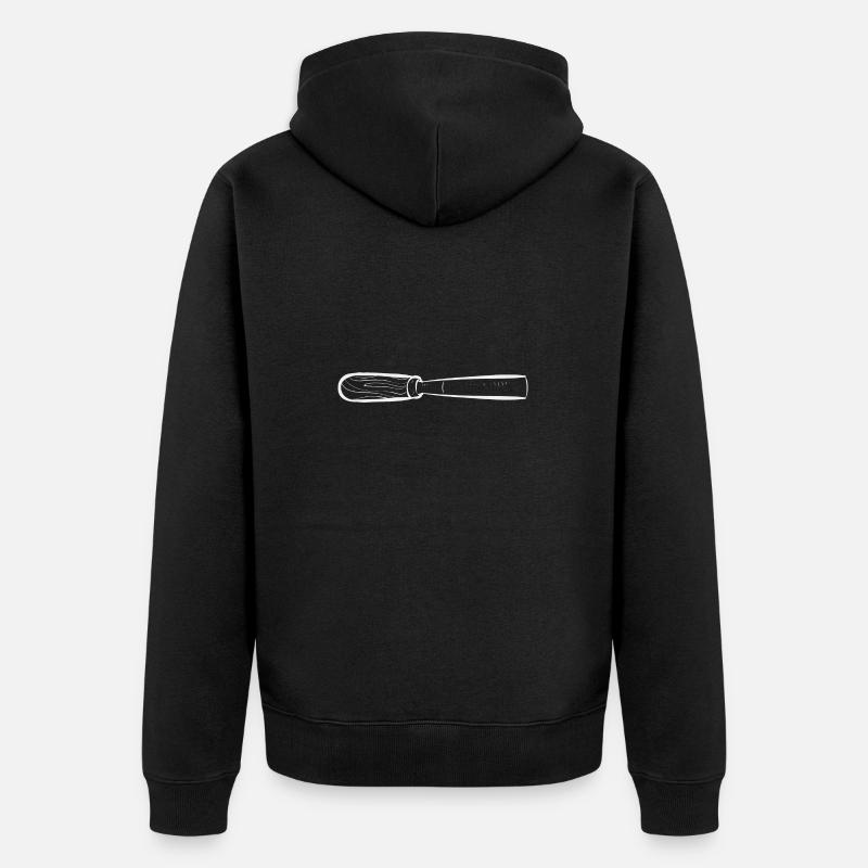 Charpentier sculpteur sur bois - Veste à capuche bio Premium Unisexe - noir