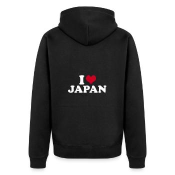 J’aime le Japon - Veste à capuche bio Premium Unisexe - noir - Dos - Nico (187cm)