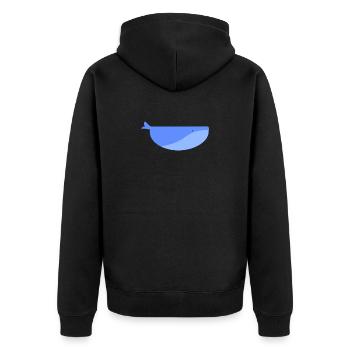 Animaux Baleine Bleue Doux Enfants Nature Zoo Idée Cadeau - Veste à capuche bio Premium Unisexe - noir - Dos - Nico (187cm)