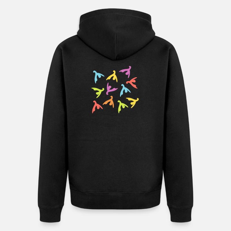 Klitorisparade Regenbogen Geschenkidee - Unisex Premium Bio Zip Hoodie - Schwarz