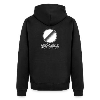 Road sign highway speed gift - Unisex Premium Organic Zip Hoodie - black - Back - Nico (187cm)