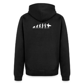 Surfing Evolution - Surf Surfer Monkey Human - Veste à capuche bio Premium Unisexe - noir - Dos - Nico (187cm)