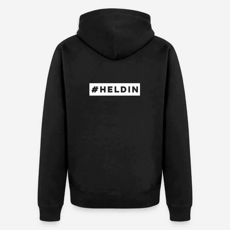 #Heldin - Veste à capuche bio Premium Unisexe - noir