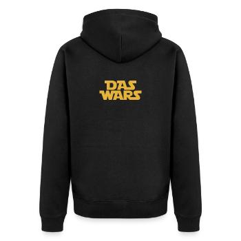 Das Wars - Spaßiges T-Shirt - Unisex Premium Bio Zip Hoodie - Schwarz - Hinten - Nico (187cm)