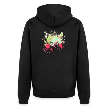 Color splash color gradient tgpi - Unisex Premium Organic Zip Hoodie - black - Back - Nico (187cm)