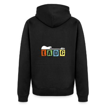 I only ever listen to EADG bass scores for bass players - Unisex Premium Organic Zip Hoodie - black - Back - Nico (187cm)