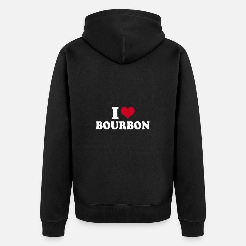 J’adore le bourbon - Veste à capuche bio Premium Unisexe - noir