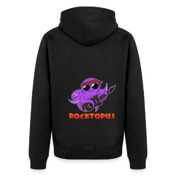 Fanatiques de musique rock Roctopus - Veste à capuche bio Premium Unisexe - noir - Dos - Nico (187cm)