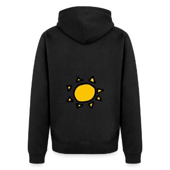 Soleil - Veste à capuche bio Premium Unisexe - noir - Dos - Nico (187cm)