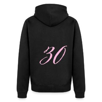 30e anniversaire 30 ans - Veste à capuche bio Premium Unisexe - noir - Dos - Nico (187cm)