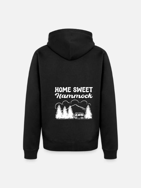 Happy Camping Motorhome - Unisex Premium Organic Zip Hoodie - black