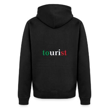 Italy Tourist Gift Idea Italian Flag - Unisex Premium Organic Zip Hoodie - black - Back - Nico (187cm)