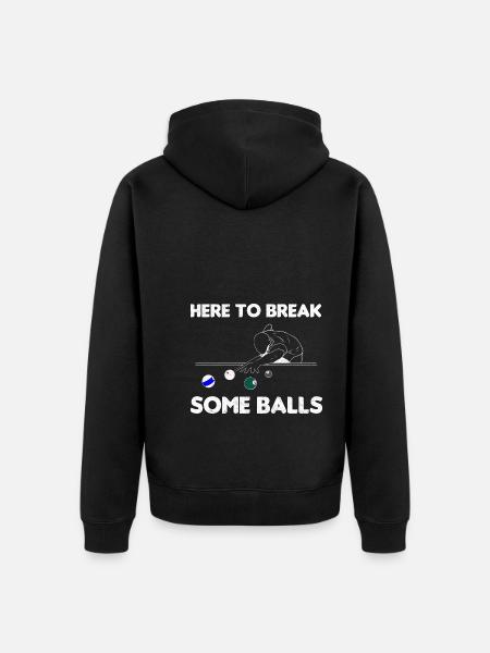 Poolspieler Billardspieler - Unisex Premium Bio Zip Hoodie - Schwarz
