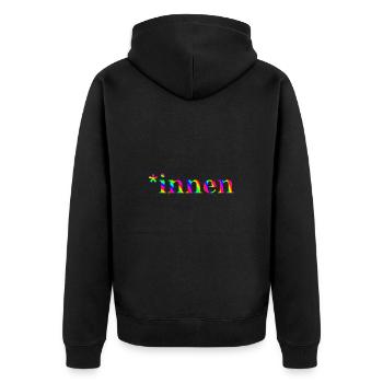 *idée cadeau féminisme Journée internationale de la femme LGBTQ - Veste à capuche bio Premium Unisexe - noir - Dos - Nico (187cm)