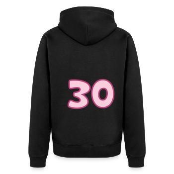 30e anniversaire 30 ans - Veste à capuche bio Premium Unisexe - noir - Dos - Nico (187cm)
