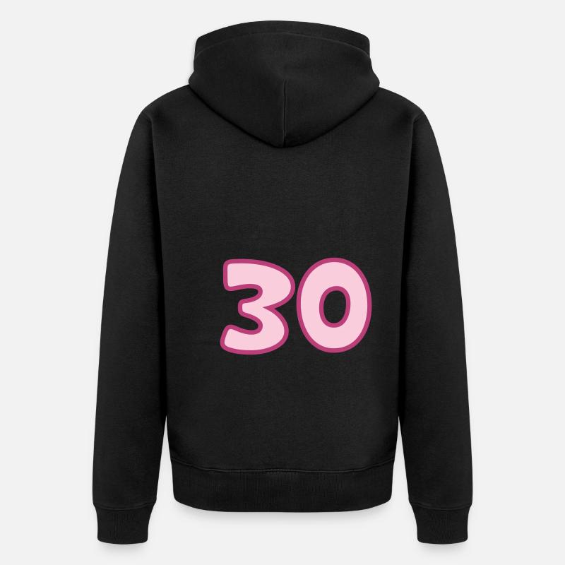 30e anniversaire 30 ans - Veste à capuche bio Premium Unisexe - noir