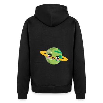 Planète Espace - Veste à capuche bio Premium Unisexe - noir - Dos - Nico (187cm)
