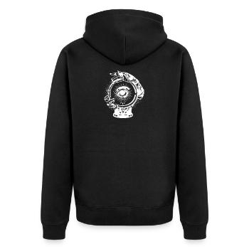 Fortune Teller Divination - Unisex Premium Organic Zip Hoodie - black - Back - Nico (187cm)
