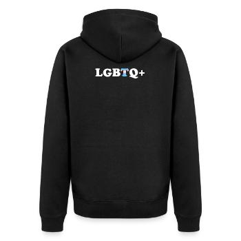 Fierté transgenre - Veste à capuche bio Premium Unisexe - noir - Dos - Nico (187cm)