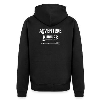 Amis d'aventure (à gauche) - Veste à capuche bio Premium Unisexe - noir - Dos - Nico (187cm)
