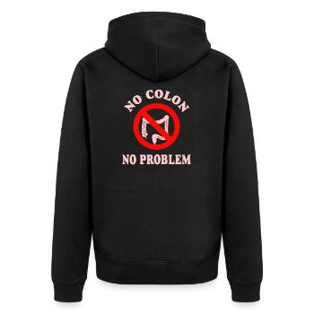 Pas de Colon Pas de problème - Veste à capuche bio Premium Unisexe - noir - Dos - Nico (187cm)