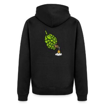 Amateur de bière Alcool Boire du houblon avec de la bière pression - Veste à capuche bio Premium Unisexe - noir - Dos - Nico (187cm)