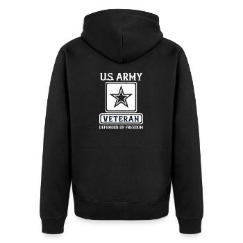 vétéran défenseur de la liberté - Veste à capuche bio Premium Unisexe - noir - Dos - Nico (187cm)