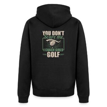 You Dont Scare Me I Coach Girls Golf Funny Coach - Veste à capuche bio Premium Unisexe - noir - Dos - Nico (187cm)