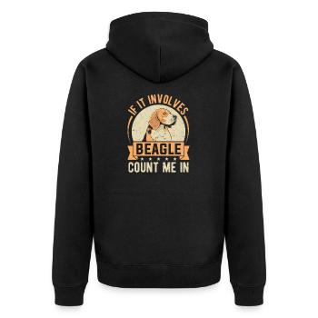 Propriétaire de chien Beagle s’il s’agit de Beagle - Veste à capuche bio Premium Unisexe - noir - Dos - Nico (187cm)