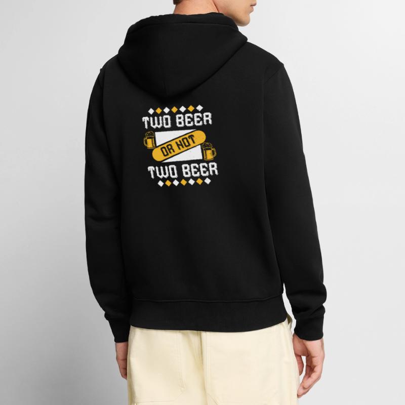 zwei Bier oder nicht zwei Bier Unisex Premium Bio Zip Hoodie