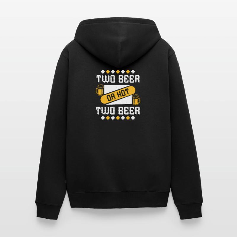 zwei Bier oder nicht zwei Bier Unisex Premium Bio Zip Hoodie