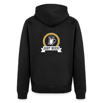 JUSTE DE LA BIÈRE - Veste à capuche bio Premium Unisexe - noir - Dos - Nico (187cm)