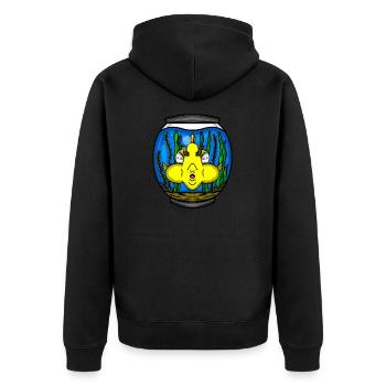 Aquarium Geschenk Aquarier Fisch Haltung Liebhaber - Unisex Premium Bio Zip Hoodie - Schwarz - Hinten - Nico (187cm)