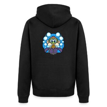 Taucher mit Taucherbrille Tauchen Tauchen - Unisex Premium Bio Zip Hoodie - Schwarz - Hinten - Nico (187cm)