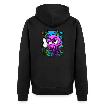 Méduse méduse du majeur Méduse - Veste à capuche bio Premium Unisexe - noir - Dos - Nico (187cm)