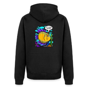 Aquarium Geschenk Aquarier Fisch Haltung Liebhaber - Unisex Premium Bio Zip Hoodie - Schwarz - Hinten - Nico (187cm)