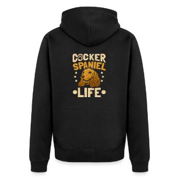Cocker Spaniel Owner Cocker Spaniel Life - Unisex Premium Organic Zip Hoodie - black - Back - Nico (187cm)