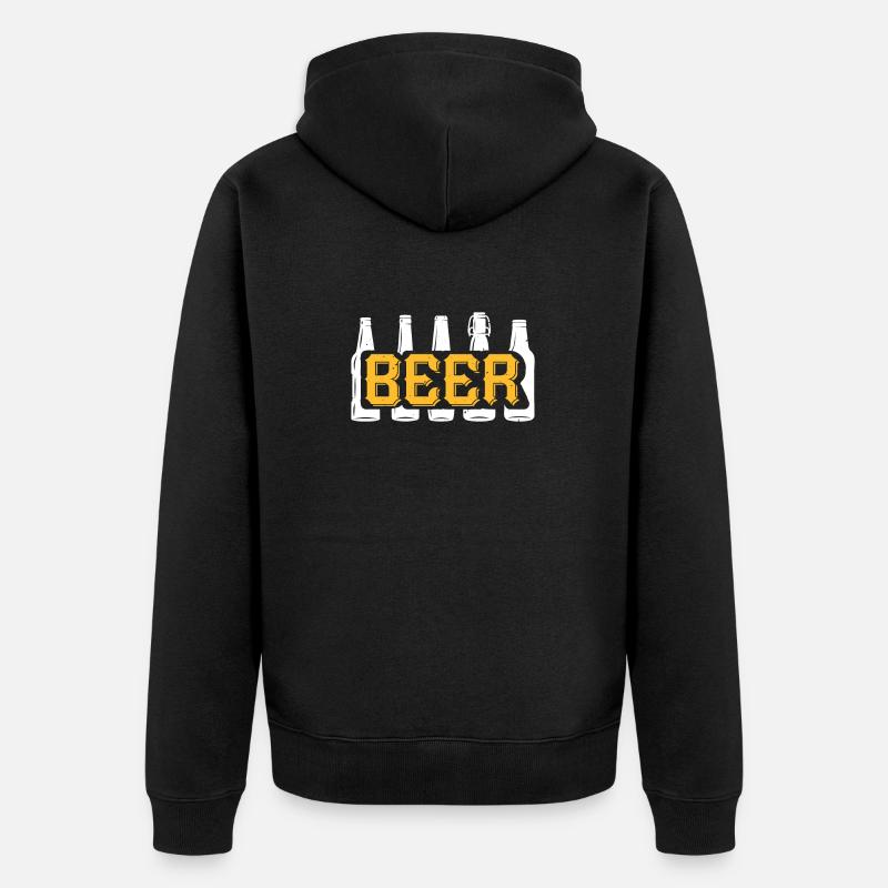 Bière - Veste à capuche bio Premium Unisexe - noir