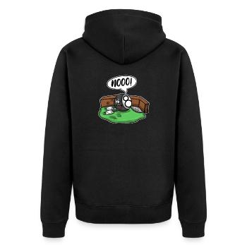 Billardspieler Scratch Schwarz Billard 8 - Unisex Premium Bio Zip Hoodie - Schwarz - Hinten - Nico (187cm)