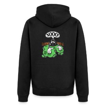Billardspieler Scratch Schwarz Billard 8 - Unisex Premium Bio Zip Hoodie - Schwarz - Hinten - Nico (187cm)