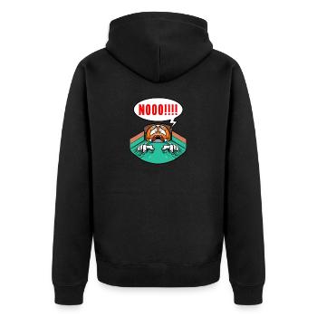 Billardspieler Scratch Billard - Unisex Premium Bio Zip Hoodie - Schwarz - Hinten - Nico (187cm)