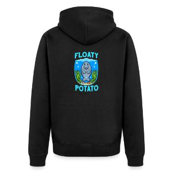 Lamantins Vache de mer Floaty Potato Lamantin - Veste à capuche bio Premium Unisexe - noir - Dos - Nico (187cm)