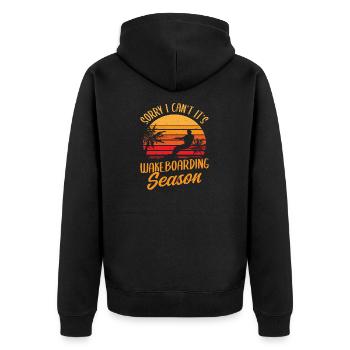 Désolé je ne peux pas c’est wakeboard saison Wakeboard - Veste à capuche bio Premium Unisexe - noir - Dos - Nico (187cm)