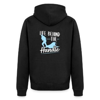 La vie derrière la poignée Wakeboard Wakeboard - Veste à capuche bio Premium Unisexe - noir - Dos - Nico (187cm)
