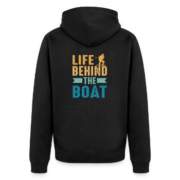 La vie derrière le bateau Wakeboard Wakeboard - Veste à capuche bio Premium Unisexe - noir - Dos - Nico (187cm)