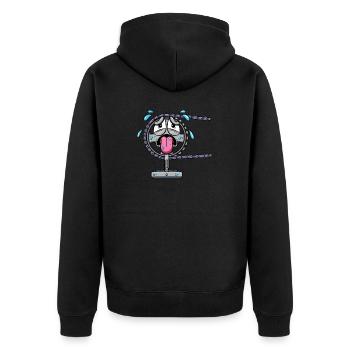 Cyclists Cycling Bicycle Sprocket Bicycle - Unisex Premium Organic Zip Hoodie - black - Back - Nico (187cm)
