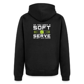 Funny If You Want A Soft Serve Go Get Ice Cream - Veste à capuche bio Premium Unisexe - noir - Dos - Nico (187cm)