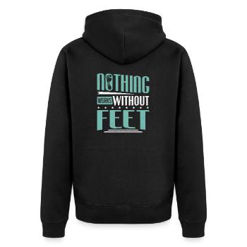 Rien ne fonctionne sans pieds Podiatre Podiatre - Veste à capuche bio Premium Unisexe - noir - Dos - Nico (187cm)