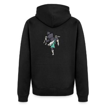 Chess King Like A Muay Thai Fighter Chess - Unisex Premium Organic Zip Hoodie - black - Back - Nico (187cm)