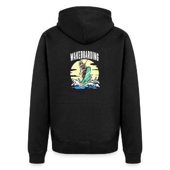 Wakeboard Squelette Wakeboarder Wakeboard - Veste à capuche bio Premium Unisexe - noir - Dos - Nico (187cm)